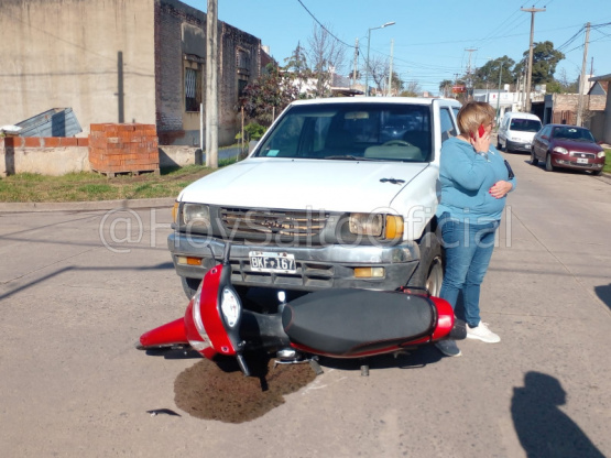 Accidente en Pueyrredón y Libertad: una mujer herida